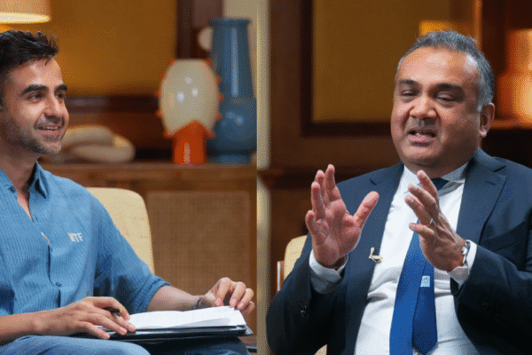 Nikhil kamath interviewing youtube CEO Neel Mohan