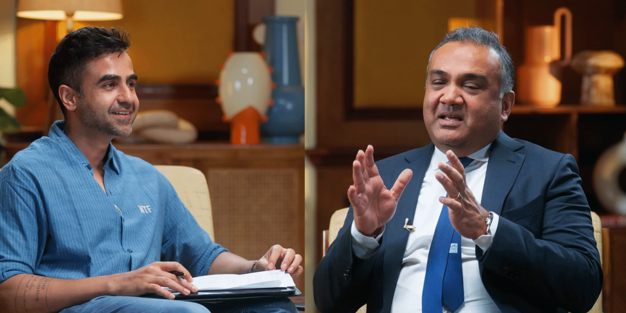 Nikhil kamath interviewing youtube CEO Neel Mohan