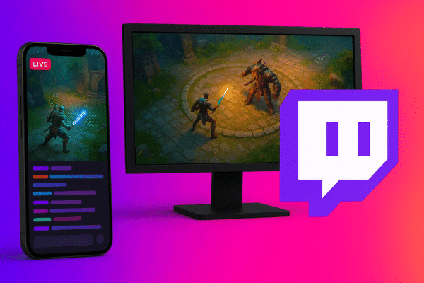 Twitch Just Got a Major Upgrade: Vertical Streams, 1440p, and Rewind Are Here (TwitchCon 2025 Summary) Twitch on mobile and gaming monitor