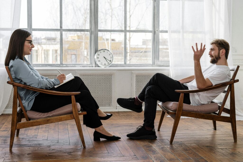 therapist and patient